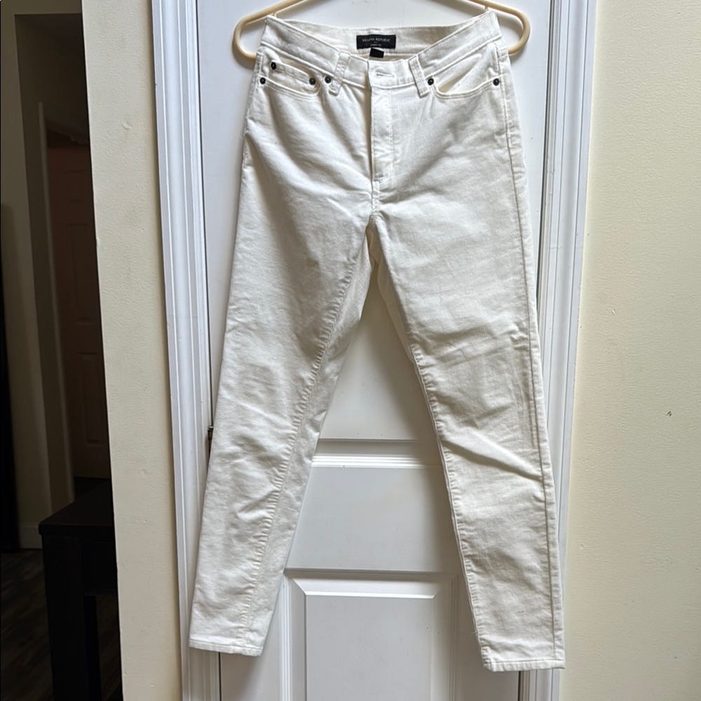 Banana Republic Cream Skinny Fit Corduroy Jeans